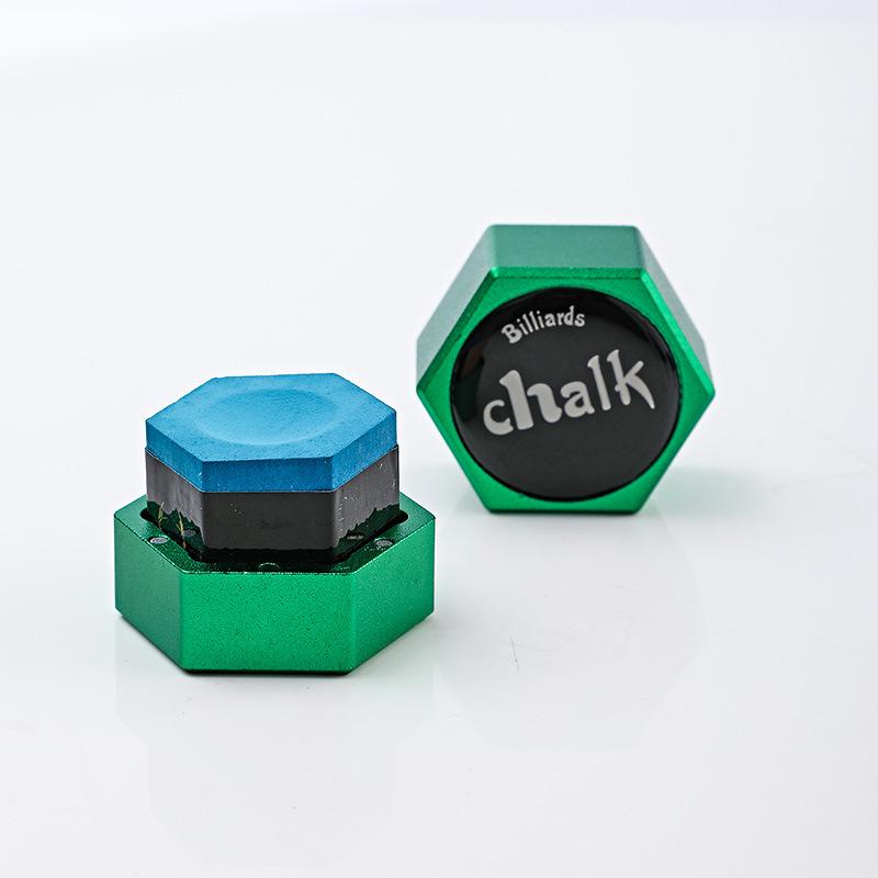 

Hexagonal Metal Billiard Chalk Box - Universal Type, Cross-Border Bestseller зелёный