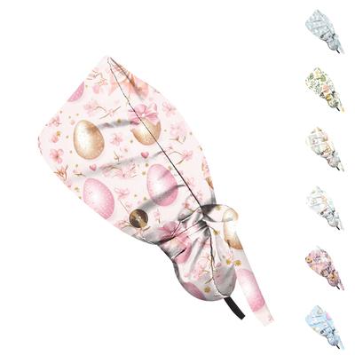 Módní velikonoční pracovní čepice s potiskem, ležérní dámská čepice do culíku, čepice na praní, čepice Baotou
