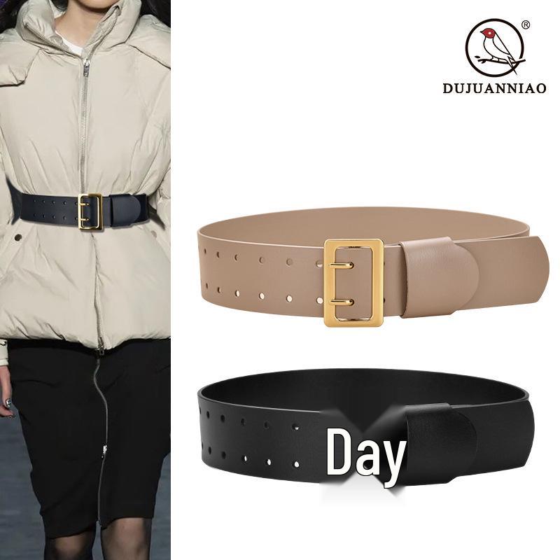 

Women s Versatile Leather Belt for Dresses & Coats - Wide Corset Style
