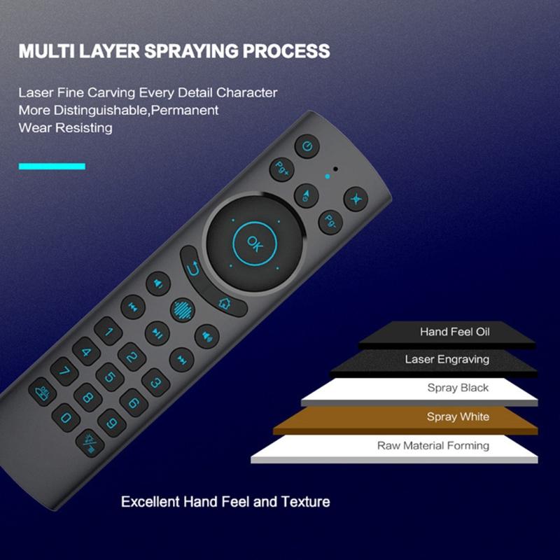 G20BTS Plus Air Mouse Gyroscope Learning 2.4g BT5.0 Backlit for Smart Voice Wireless Remote Control for Android TV Box