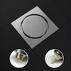 Floor Drain Brass Anti-odor Bath Drain Deodorization Square Kitchen Toilet Shower Room Cover Large Drainage Black 10*10CM
