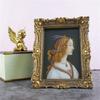 Resins Picture Frame Vintage European Styles Flower Embossed Carvings Photo Frame for Desktop Display or Wall Hanging