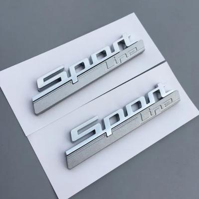 2Pcs ABS Plastic Sport Line Sportline Car Logo Sticker Car Side Sticker Emblem Badge Decal