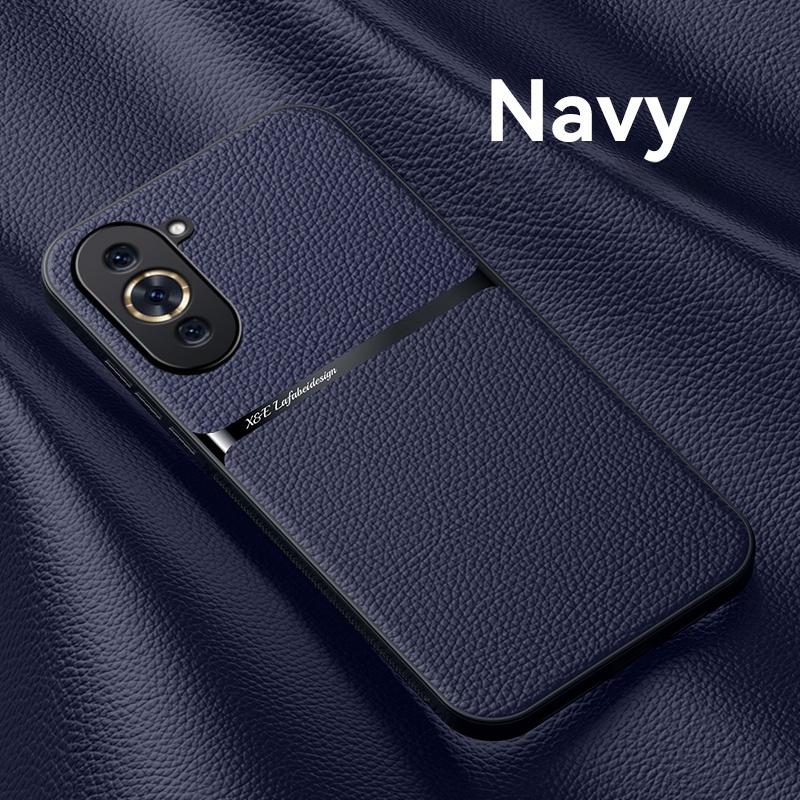 For Hauwei NOVA 10 Case Magnetic Car Holder Silicone Phone Case For Huawei Nova 10 Pro 10Pro Nova10Pro Luxury Leather Back Cover