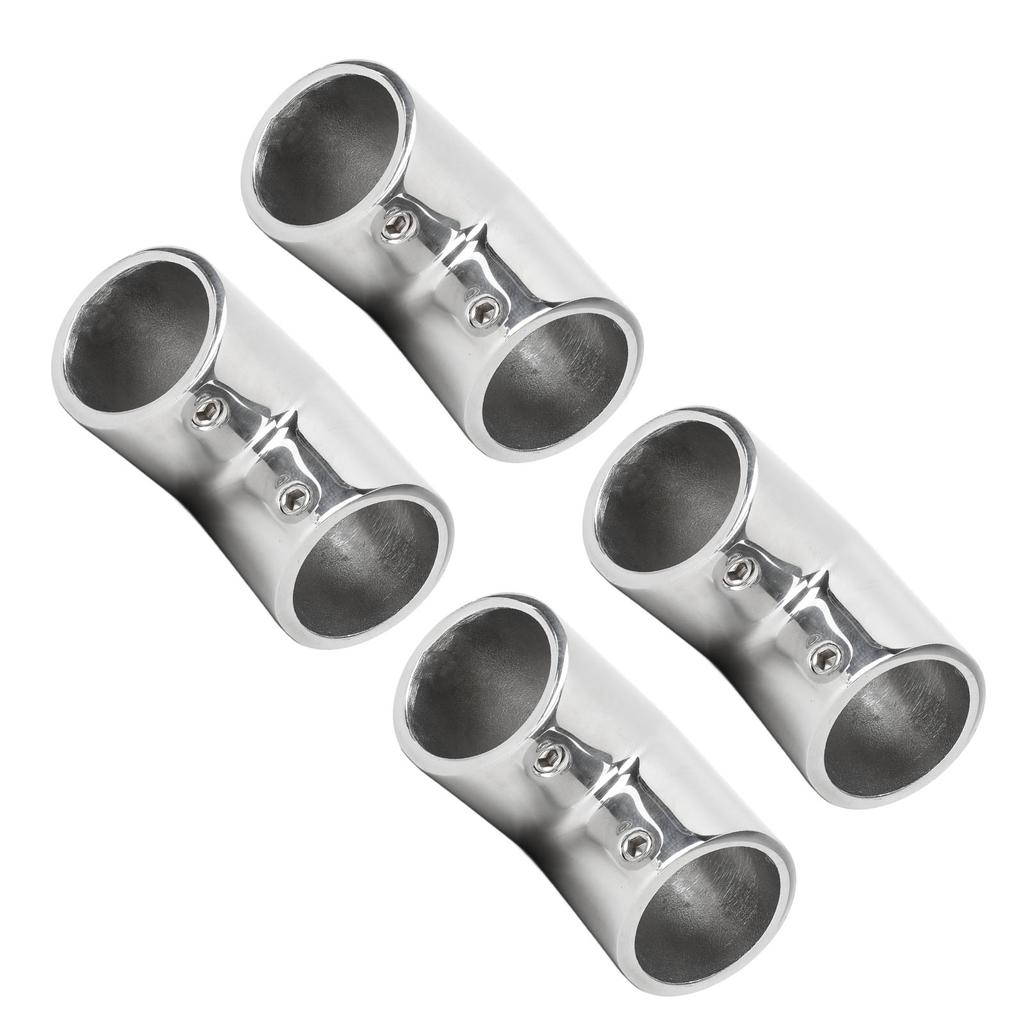 4PCS 2 Way 90 Degree Boat Hand Rail Fitting 25mm ID 316 Stainless Steel Elbow Pipe Joint Connector for Ship Yacht