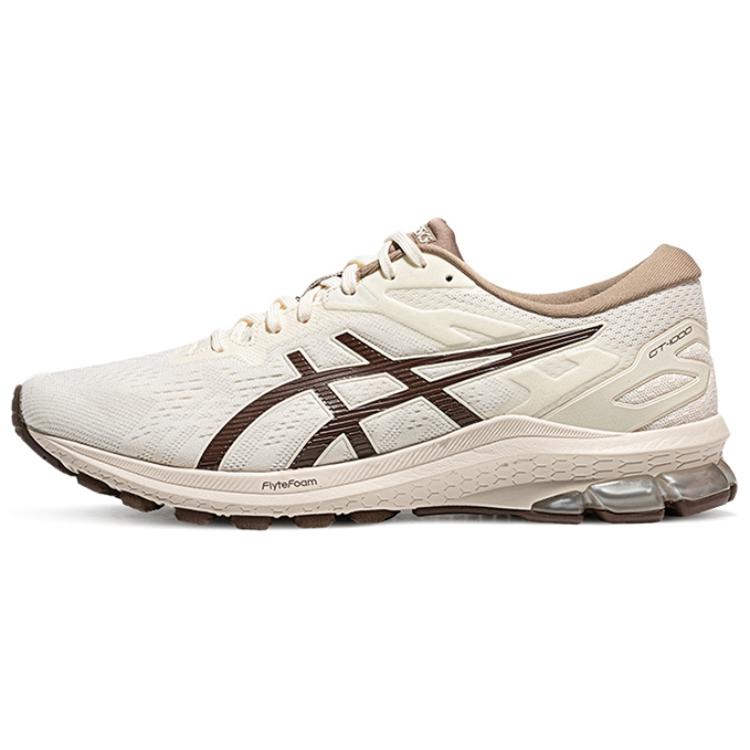 Asics GT-1000 10 Comfortable Low-Top Running Shoes Men sneaker White Brown 1011B836-100