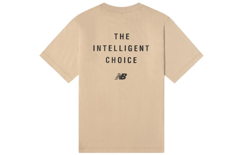 New Balance IU Set in Sleeve T Shirt Unisex Beige 5EC2U133-BEI XL