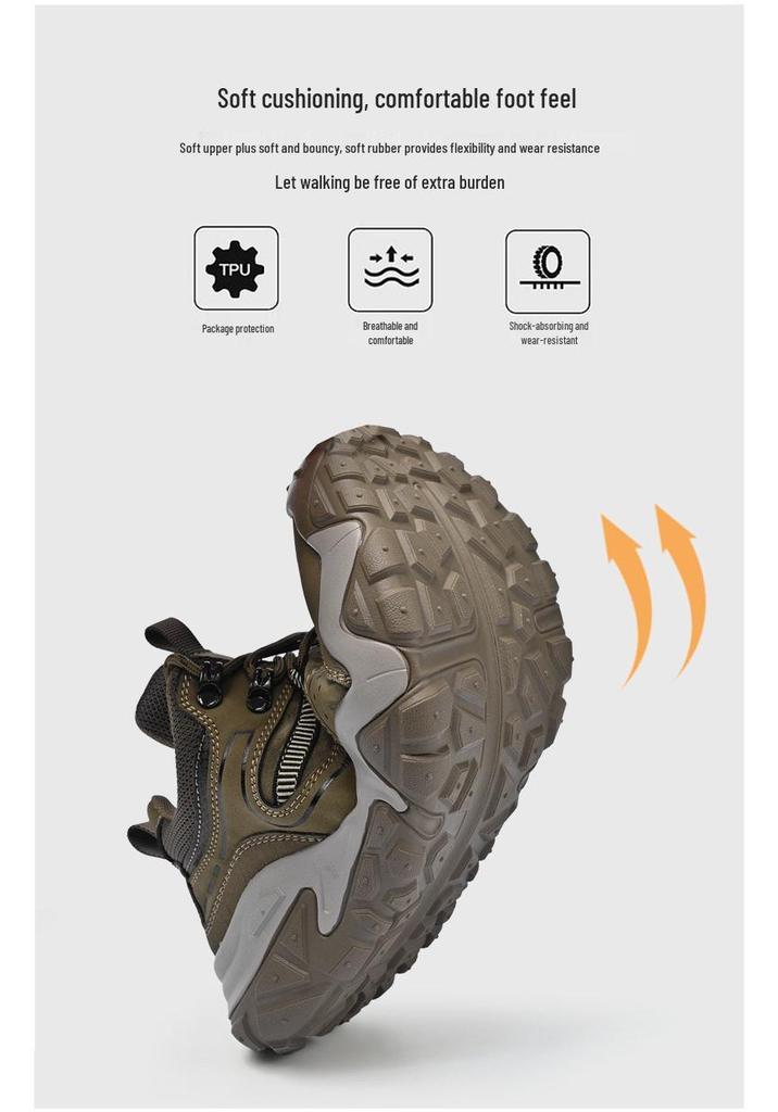 Men's Cross-Border Tactical Hiking Boots - Spring/Autumn Breathable, Wear-Resistant, Lightweight Casual Mountaineering Shoes
