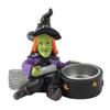 Mysterious Witch Skeleton Candle Stand, Handmade Resin Candle Holder CAndlestick for Themed Parties Halloween