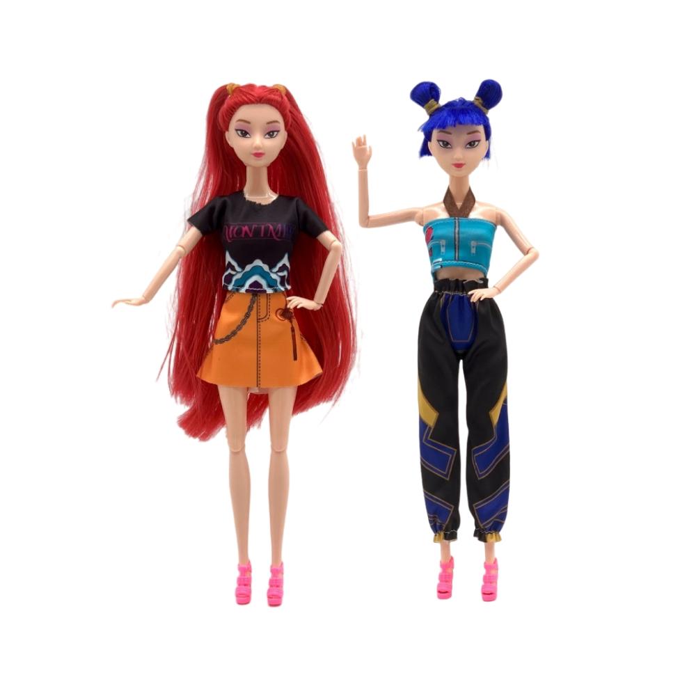 NEW Kpop Demon Hunters Action Figure Vinyl Doll Toy Kawaii Huntrix Anime Figures Rumi Mira Zoey For Children Christmas Gift