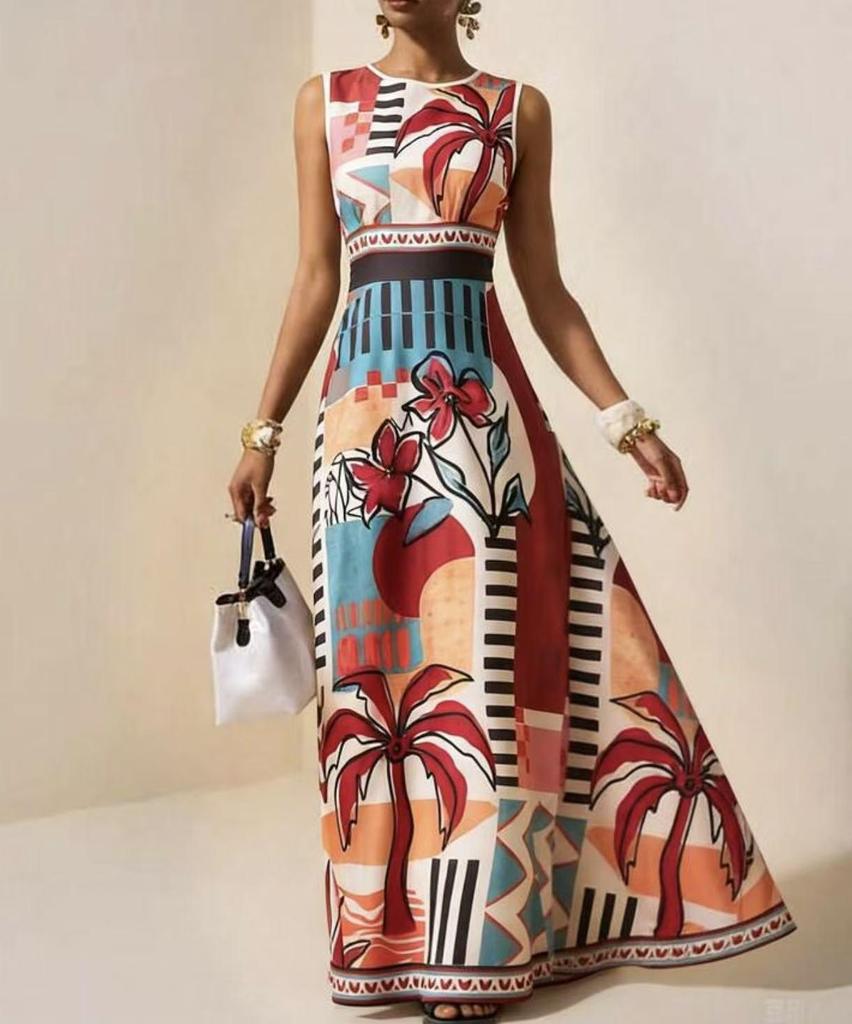 2026 European & American Women's Bohemian Sleeveless Summer Long Dress