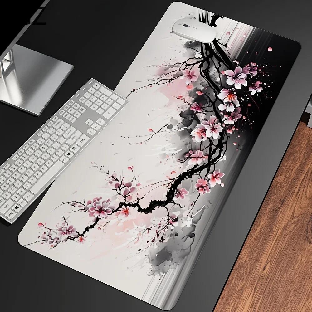 Japanese Style Cherry Mouse Pad Large Mousepad Gaming Desk Mat Pc For Computer Gamers Laptop Tablet Mousemat Rug