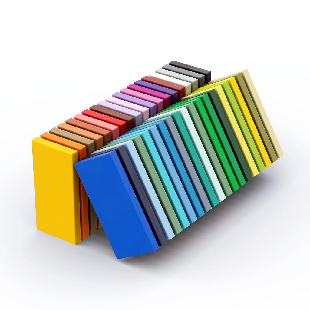 Rainbow Pig MOC Parts 87079 38879 Tile 2 X 4 with Compatible Bricks DIY Assmble Building Blocks Particle Kid Puzzle Toys