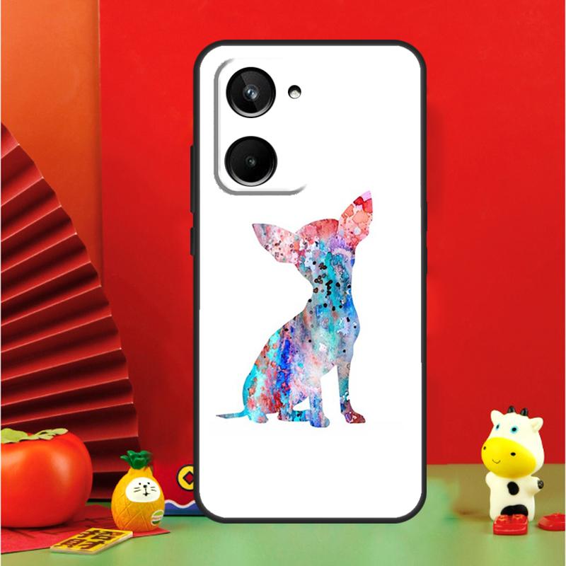 Chihuahua Face Floral Dog For Realme C35 C53 C55 C67 GT Neo 6 GT5 9 10 11 12 Pro Plus C25S C21Y C30 C31 C33 C51 Case