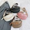 Trendy Waist Bags, Chic Crossbody Chest Bag, Stylish Chain Letter Patterns & Adjustable Wide Straps, Perfect for Daily Outfits