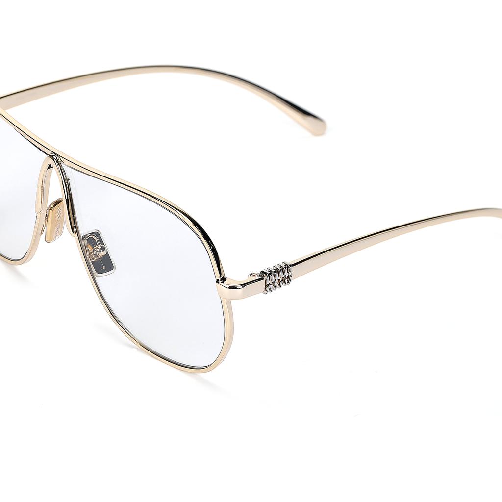 Miu Miu Lightweight Fashion Oval Sunglasses Women sunglasses Gold SMUA56_S5AK_FE08N_C_066