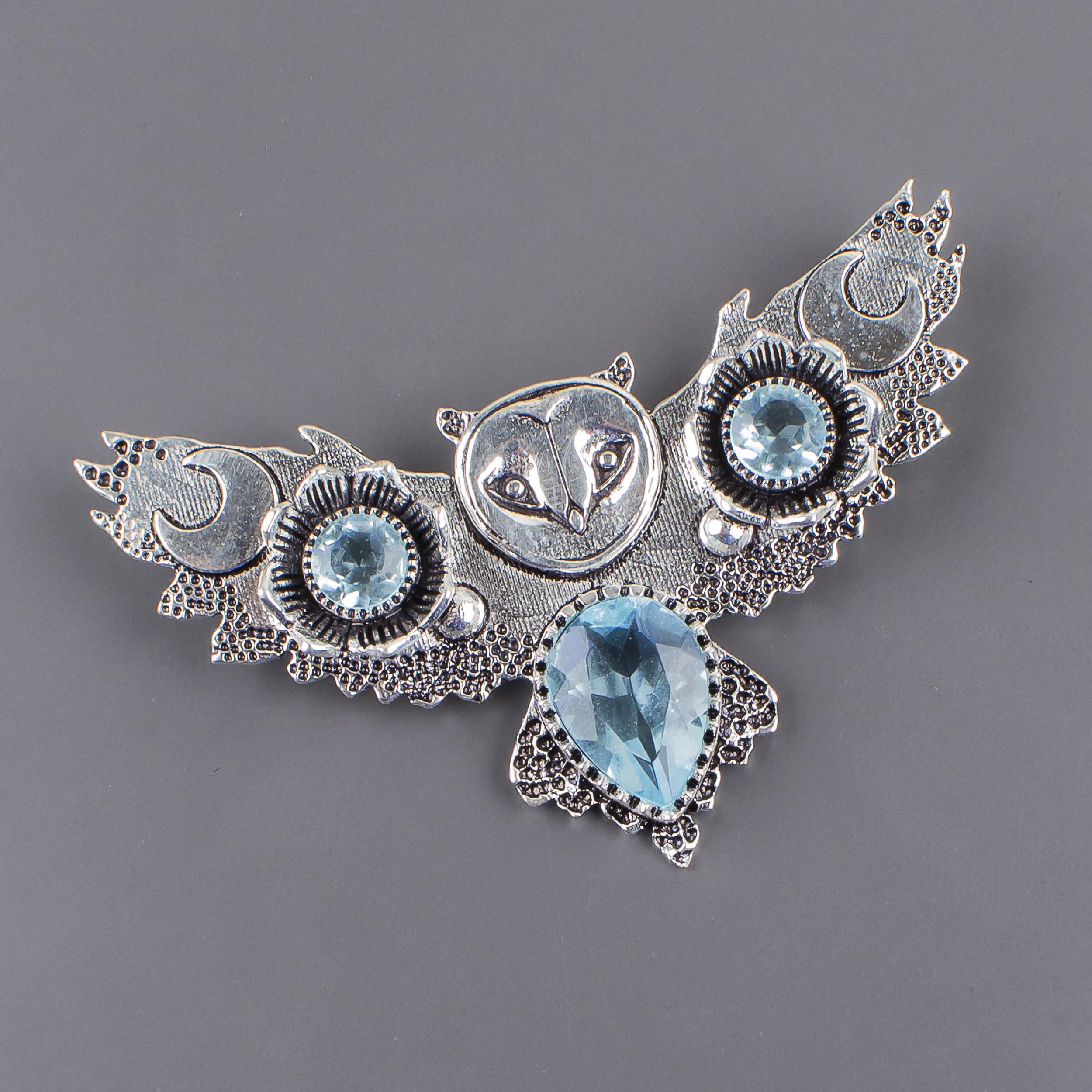 

Sky Blue Topaz Gemstone Silver Pendant, 925 Sterling Silver Topaz Necklace, December Birthstone, Elegant Women Necklace, JCP-8-3