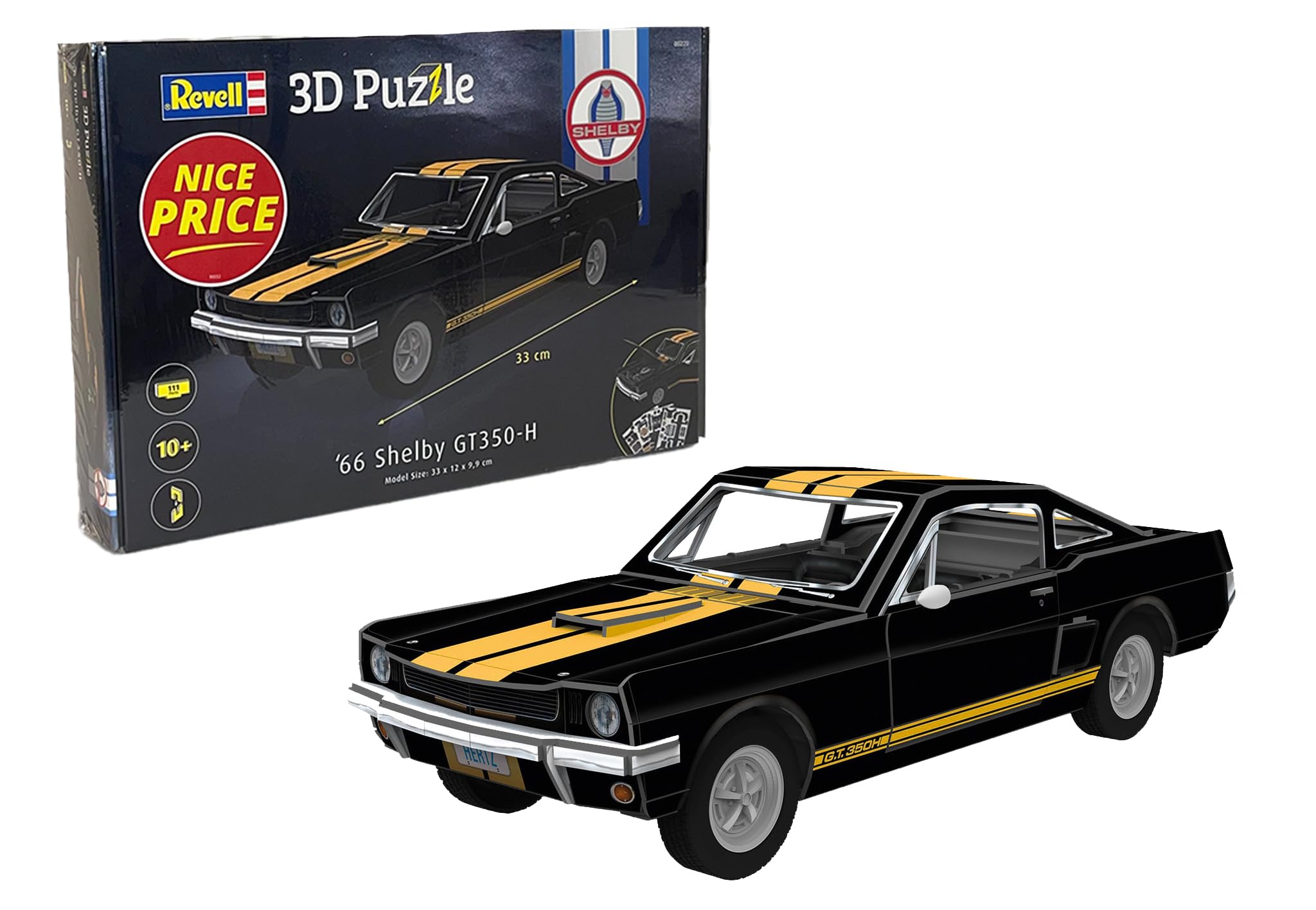 Немецкий уровень 3D головоломка Shelby Paper Craft 00220  66 GT350-H чёрный