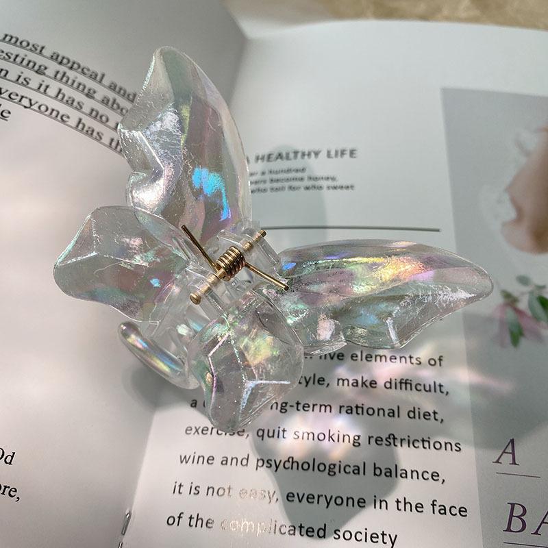 Mini Butterfly Hair Clips for Women Non-slip Cute Transparent Hair Claw Clips Barrettes Girl Headband Hair Accessories