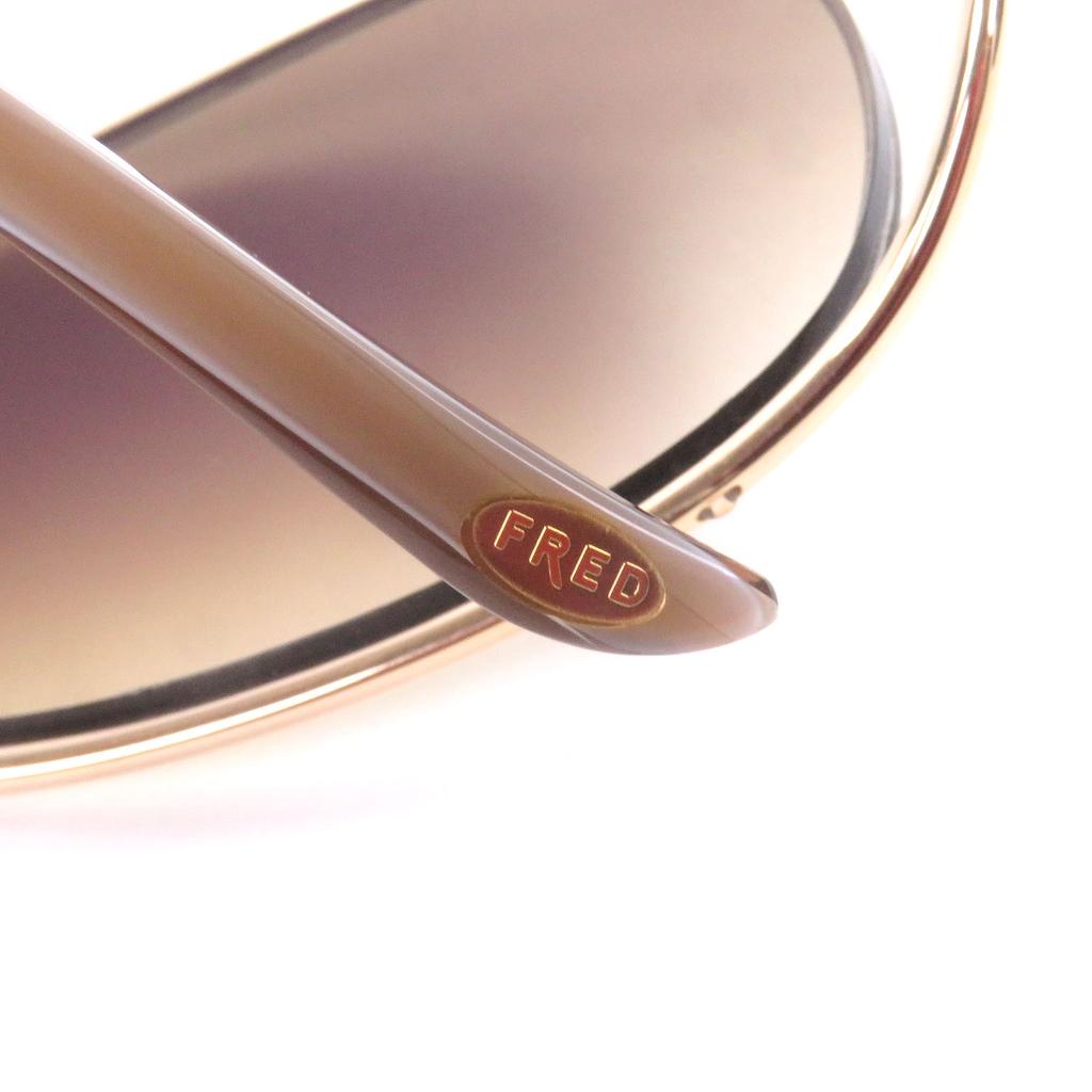 Uitstekende FRED zonnebril VOLUTE ovaal montuur goud heren Gebruikt