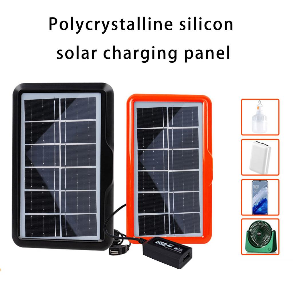 Bærbar 10W Solcellepanel Lader USB-port Monokrystallinsk Silisium Telefonlader Lett å Bære for Fotturer Camping Reiser
