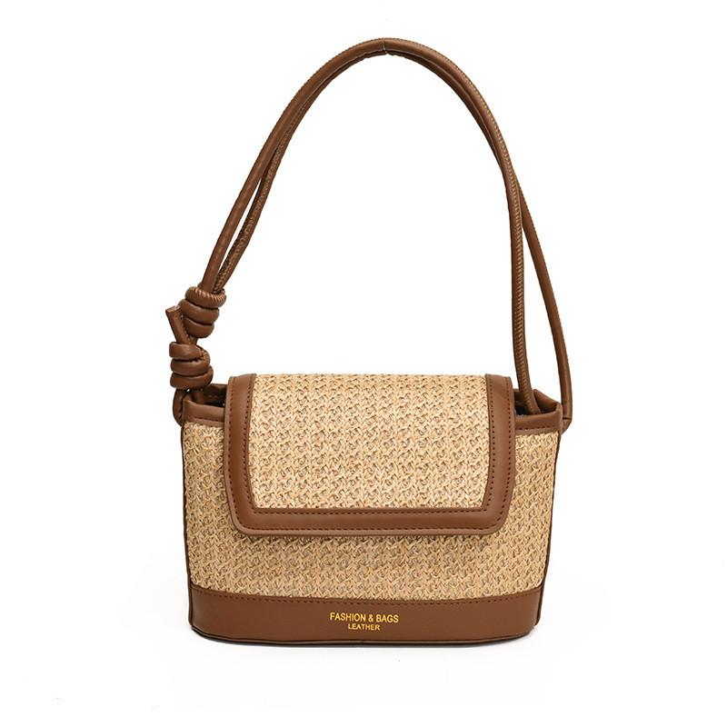 

Универсальная женская плетеная квадратная сумка-тоут из ПУ-ткани в шикарном уличном стиле для повседневного использования хаки