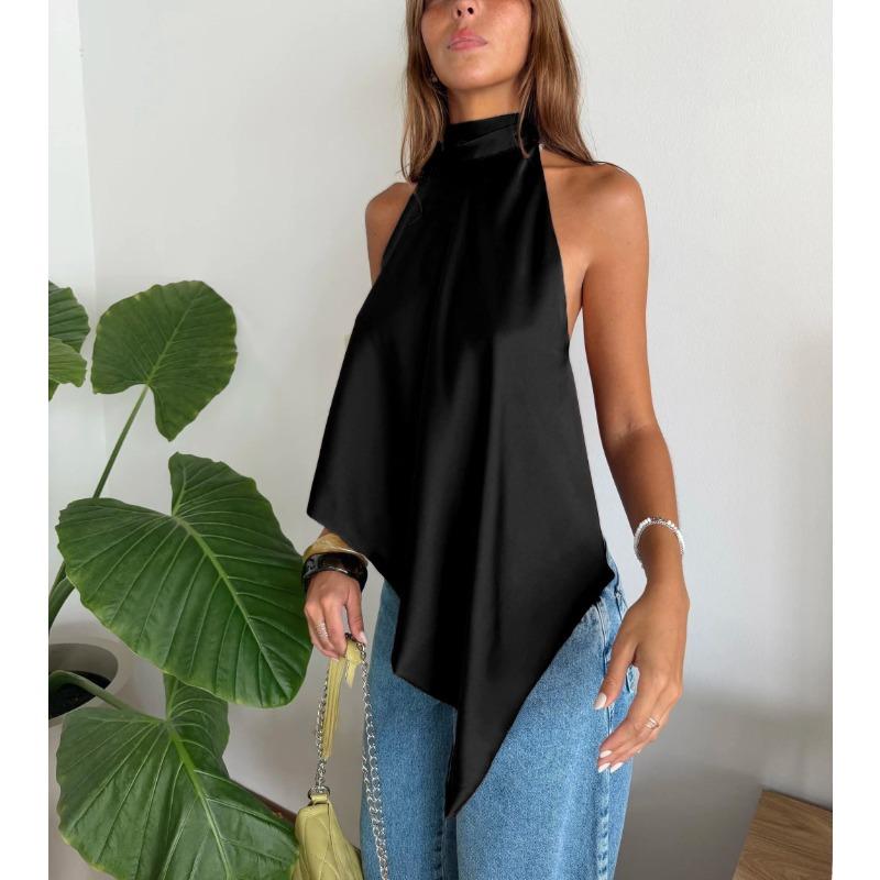MGHR Women's Fashion Casual Summer Spring O-Neck Blouses & Shirts