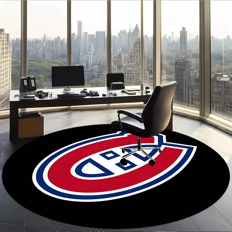 Montreal Canadiens (14) Round Office Rug Decorative Floor Rug for Office Bedroom Living Room and Home Space