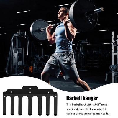 Barbell Holder Vertical Space Saving Hanger Home Gym Rack Hooks Storage Equipment Organization Display For Gym Home Wall Room