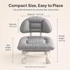 Rolling Low Stool with Backrest Padded Seat & Silent Casters Thick Foam Cushion Smooth Multidirectional Movement for Home Office Garage Shop Library