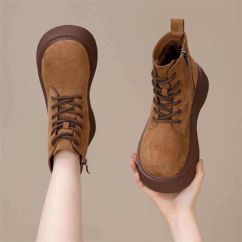 Damen leichte bequeme dicke Sohle kalte warme gefütterte Schneestiefel rutschfeste abriebfeste Outdoor-Freizeit-Sport Martin Baumwollstiefel