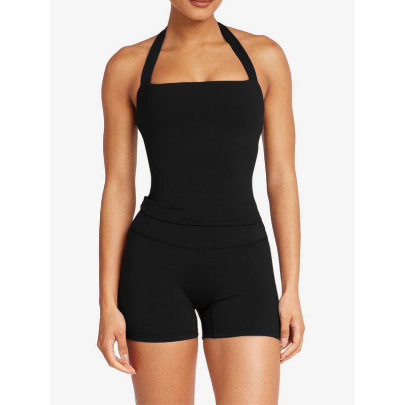 Fashion Fitness Suit Halterneck Beauty Back Yoga Clothes Naked Women Sense Sports Running Belt Chest Pad Two-piece Set Quick-Drying High Elastic