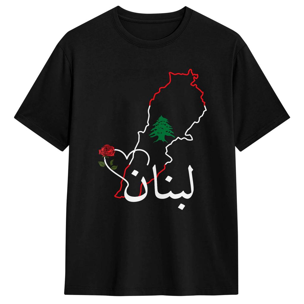 Lebanon Resist Fist Lebanese Flag Cotton T Shirt For Unisex Summer Funny Tshirts Novelty Tee Shirt Plus Size Wholesale Clothes
