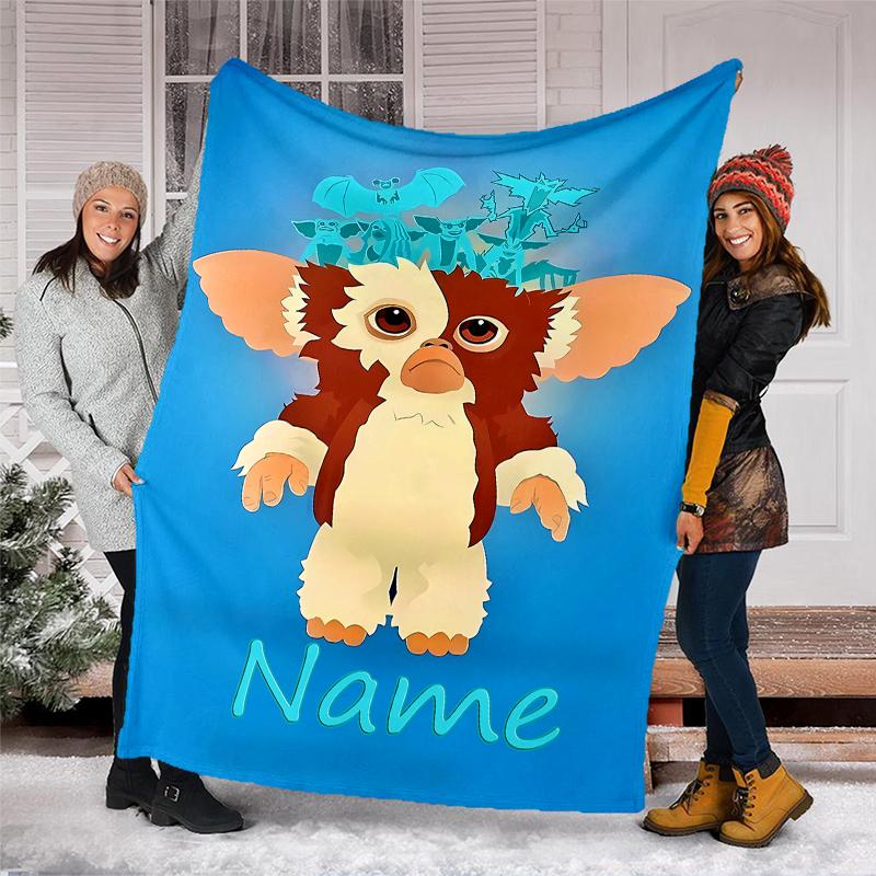Personalized Custom Name Blanket - Gremlins Print Design,Blanket for Sofa,Bed,Travel,Camping - Soft and Warm, Great Gift