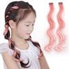 PUREAMBER Kids Hair Extensions, Perfect for Dance, Children's Hair Extensions, Seal Extensions, One-Touch Hair Extensions, Color Extensions, Curly
