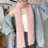 Solid Color Thin Long Scarves Soft Plush Y2K Girl Scarf Outdoor Mohair Women Scarf  Female