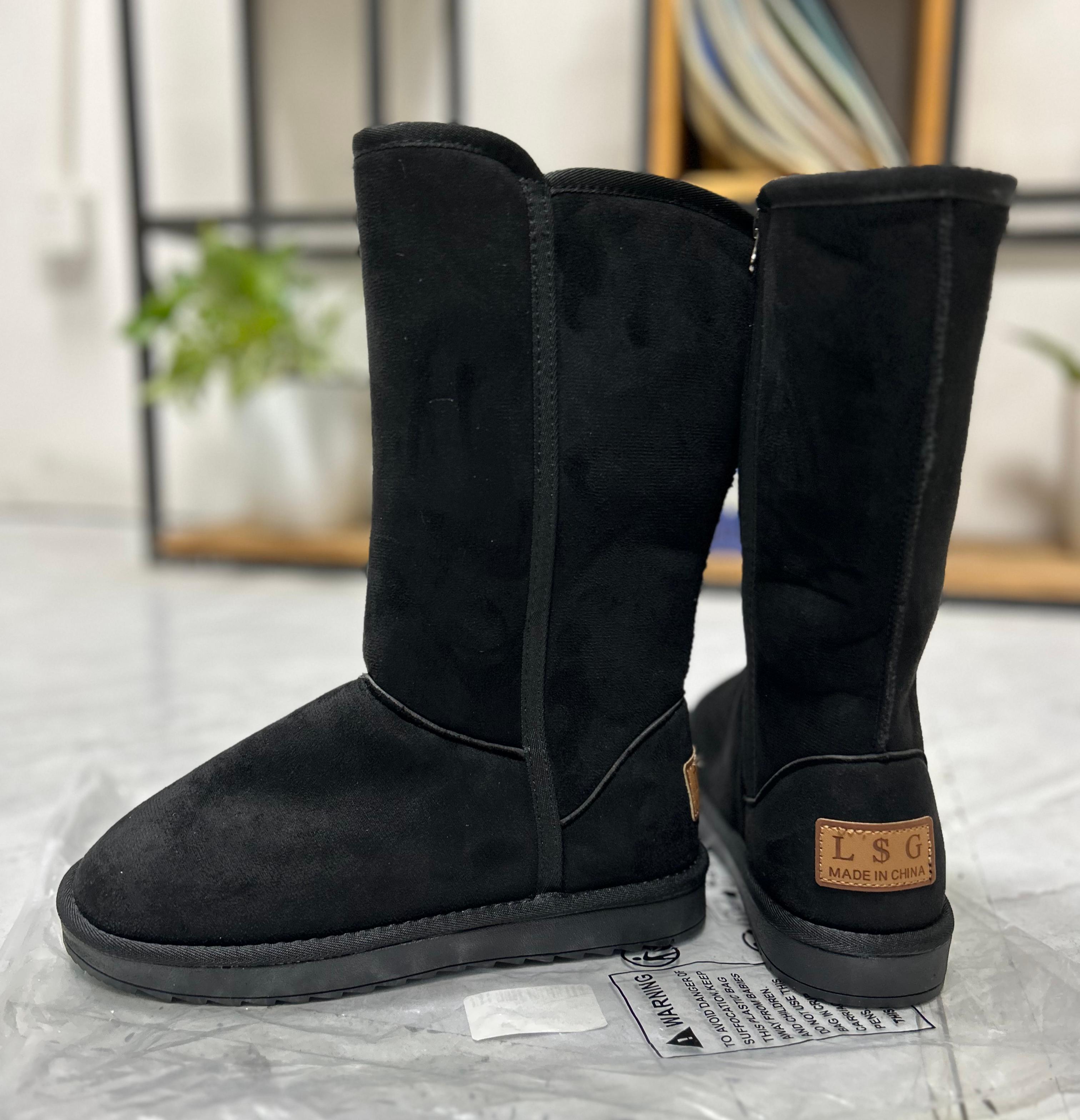 

Women Classic Ladies Girls Winter Snow Boots 2026 Waterproof Warm Genuine Leather Fur Australia Plus Velvet Knee High Winter 35 чорний