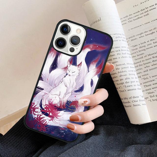 Kitsune Fox Art Phone Case Back Cover for iPhone 17 Air 16 15 14 13 11 12 Pro Max Plus Fundas Coque