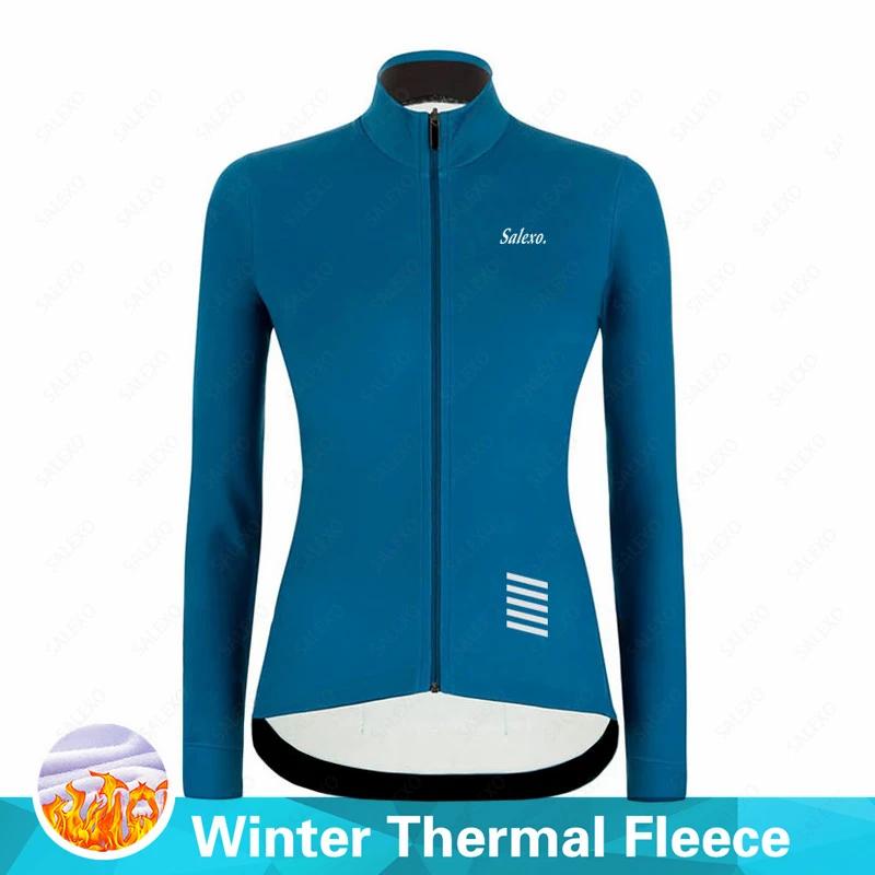 2026  Velvet Warm  Women Winter Cycling Jersey Set Salexo Thermal Fleece Cycling Clothes MTB Bicycle Clothing Warm Mountain Bike Cycling Wear Suit