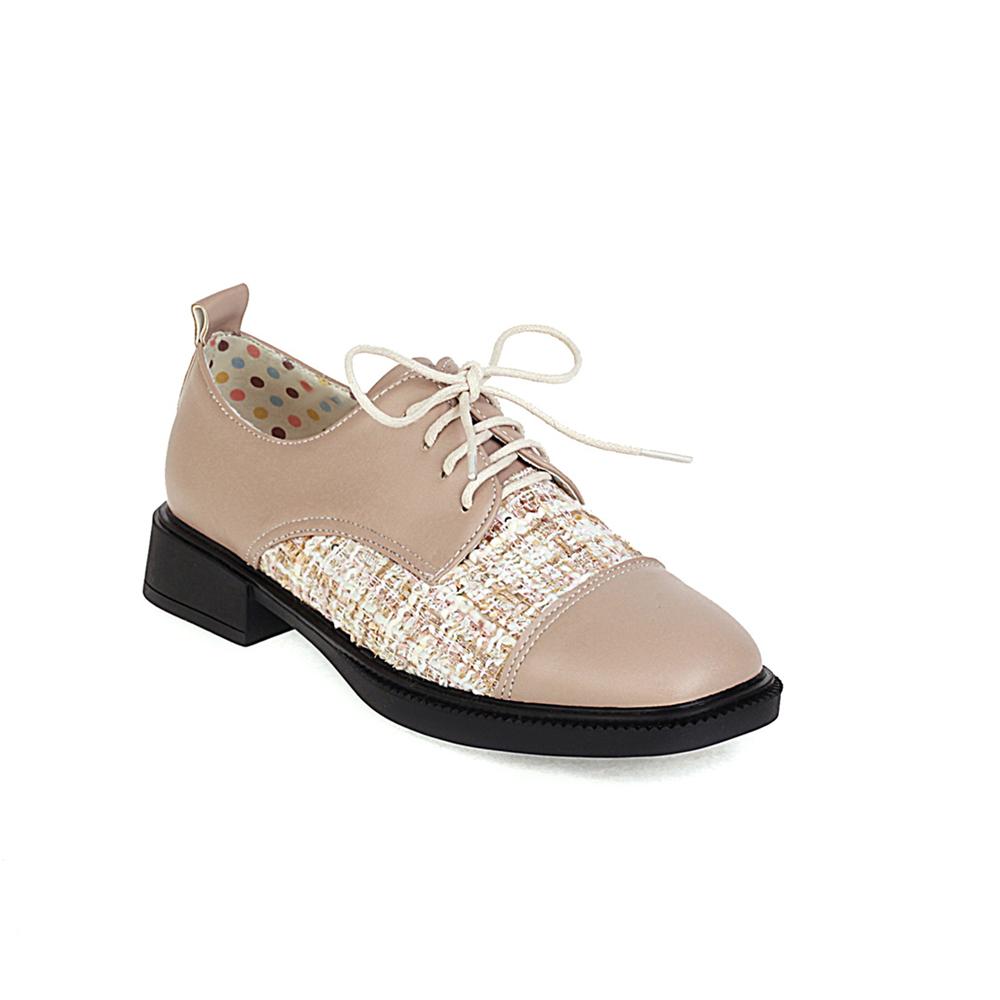 

Мода 2025 Весенняя мода Корейская обувь Кожаная обувь Женские криперы Оксфорды для женщин Zapatos Casuales De Mujer Мокасины женские 4.5 бежевый