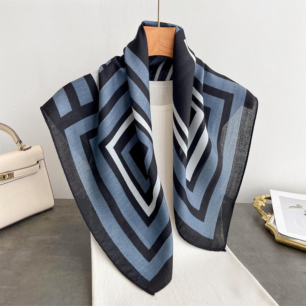Spring and Autumn New Korean Small Square Scarf Women's 71 Cotton and Linen Versatile Small Scarf Neck Shirt Decorative Silk Scarf