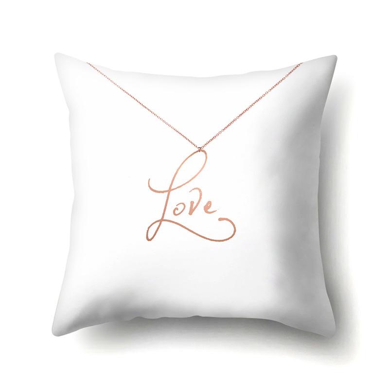 Polyester Pillow Case Automobile Decoration Home Printed Pillow Case Waist Cushion Cover Car Cushion Head Cushion Cover