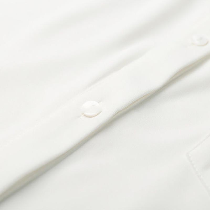 Summer Tie White Shirt Professional Chiffon White Shirt Women's Design Sense Niche Short Sleeve Top