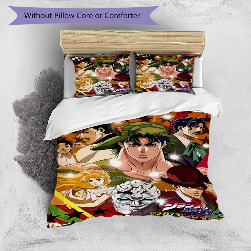 3pcs JoJo's Bizarre Adventure1 pattern bedding set duvet cover set includes duvet cover &pillowcases, perfect all season bedroom decoration & gift
