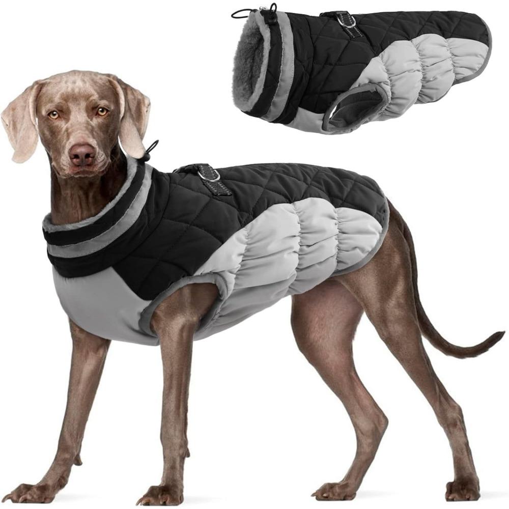 Haustierkleidung, Hunde Baumwollkleidung, Winddicht und Warm im Winter, Hunde Baumwollkleidung, Gefütterte und Verdickte Daunenbaumwollkleidung.