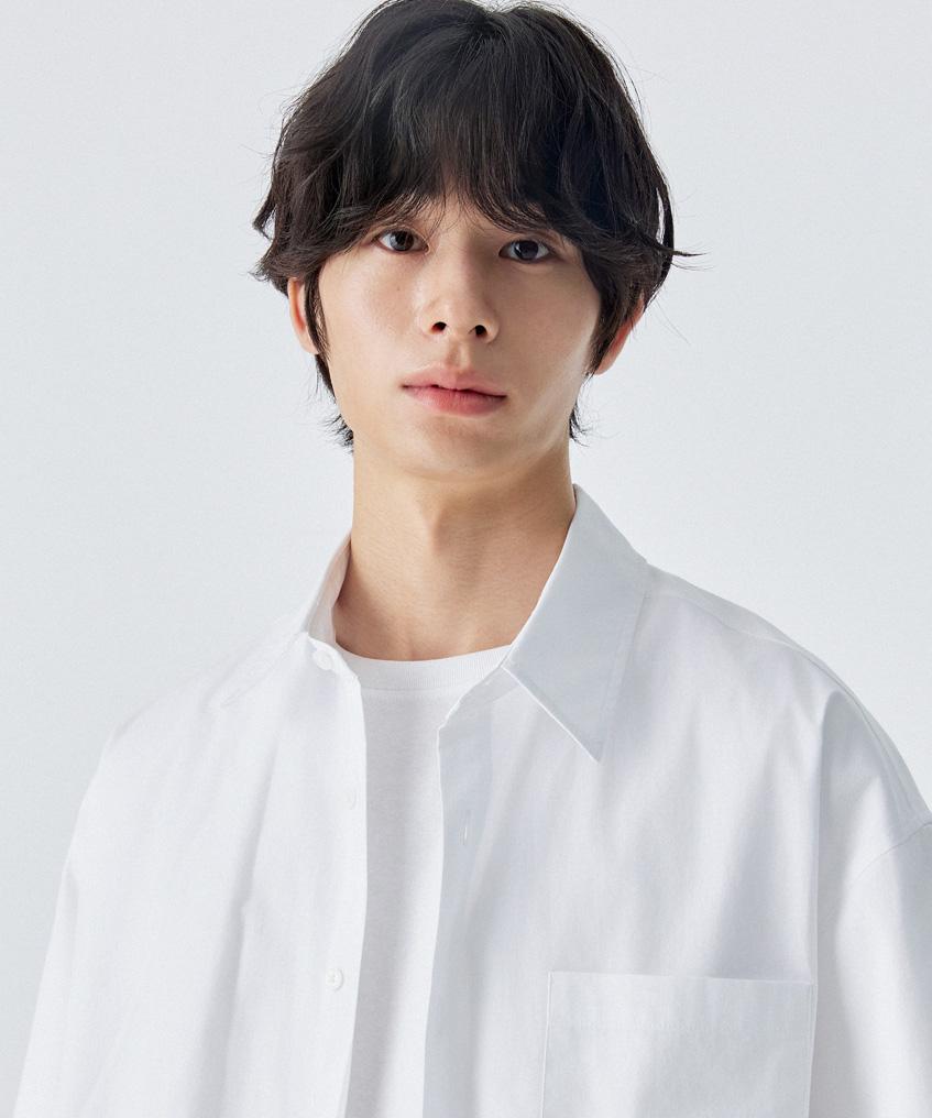 STENDS [M~4Xl] Flow Cotton Short Sleeve Shirt_White