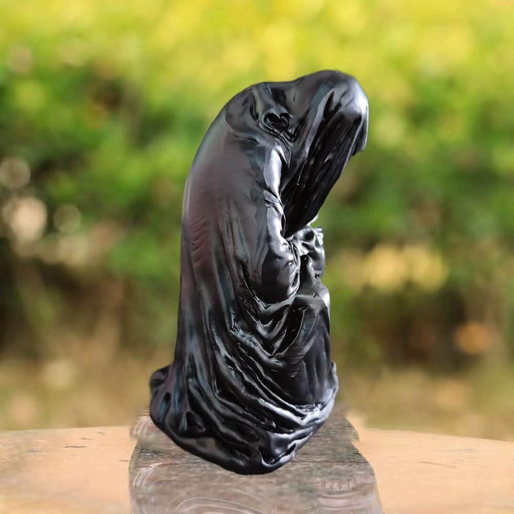 Grim Reaper Ghost Horror Object Face Figurine Sculpture Decoration for Halloween Props and Interior Decor [Myth Square]