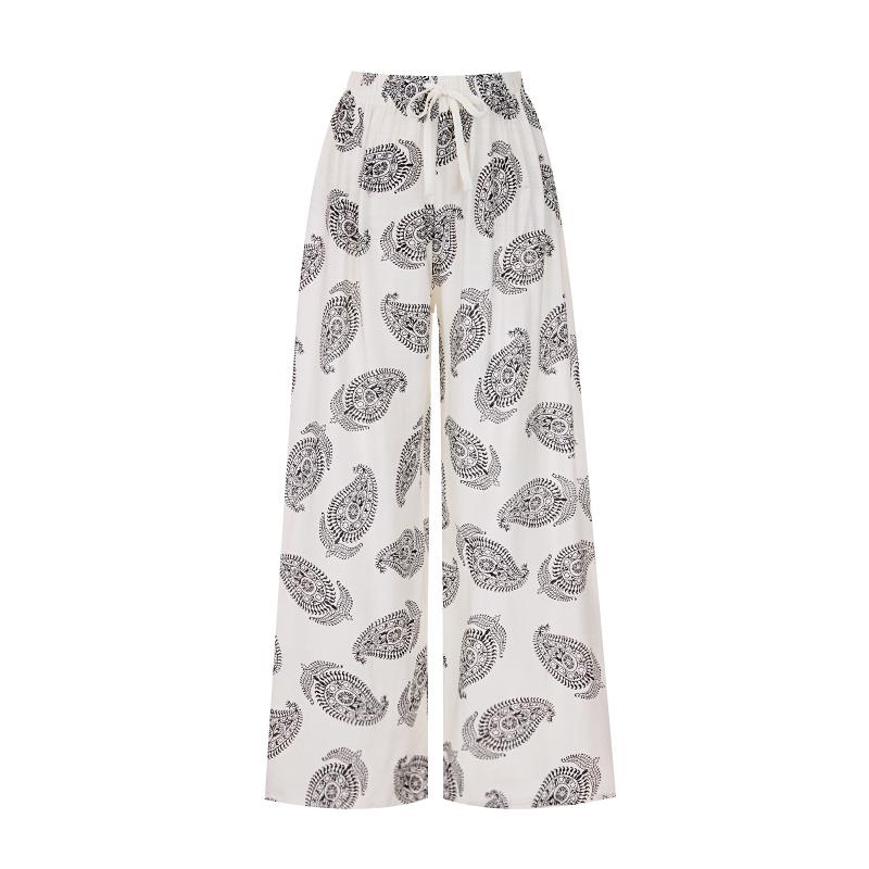 SELLY'S Soft Bohemian Elastic Waist Pants_I6B-Cpt030