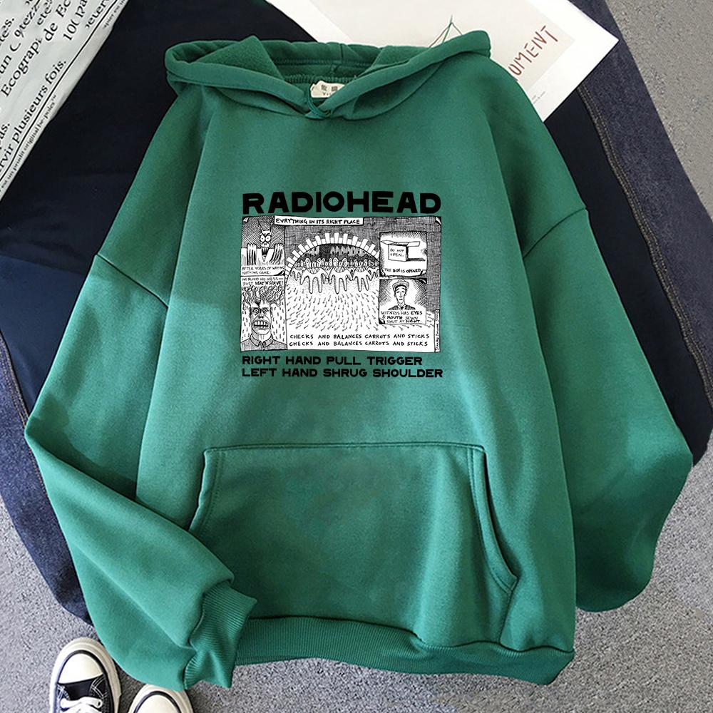 Fashion Radiohead Hoodie for Men/Women Rock Band Music Fans Sweatshirts Oversized Graphic Clothes Harajuku Couple Sweatshirt
