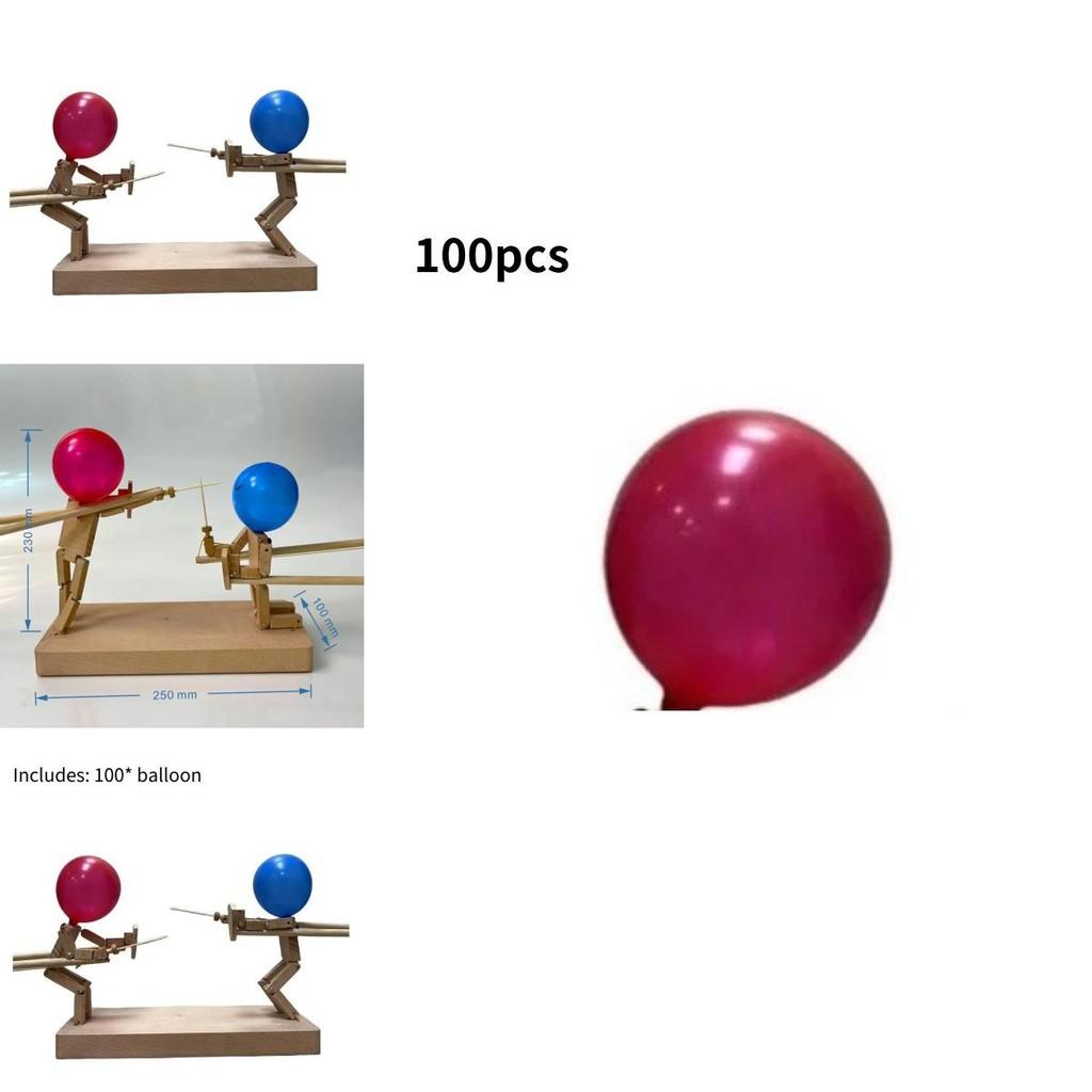 Handgemaakte Houtenhek Poppen Kleurrijke Speelgoedset Met 100 Ballonnen Voor Kinderplezier
